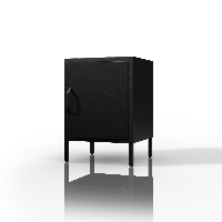 Szafka nocna metalowa na nóżkach czarna, 424x595x400 mm: MIA Modern
