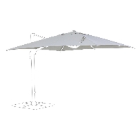 Poszycie do parasola INES INES jasnoszare 300x300 z poliamidu Bizzotto