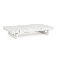 Stolik kawowy niski INFINITY biały 126x73.5 aluminiowy Bizzotto