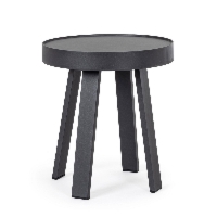 Stolik kawowy SPYRO antracytowy Ø41 aluminiowy Bizzotto