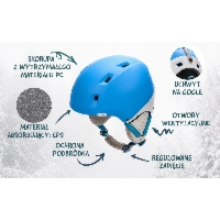 Kask narciarski Meteor Kiona S niebieski/biały 53-55cm