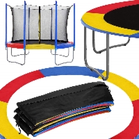 Siatka do trampoliny wewnętrzna z osłoną na sprężyny 305 cm 10 FT 6 słupków multikolor