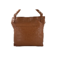 Duży skórzany worek / shopper bag - A4 - Brązowy jasny