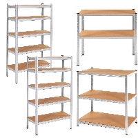 Regały metalowe magazynowe 2 szt. 180x90x40cm 875kg 5 półek do garażu, piwnicy