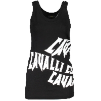 CAVALLI CLASS DAMSKI TANK TOP CZARNY