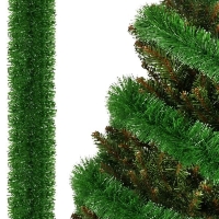 Łańcuch choinkowy 6m zielony, girlanda na choinkę, średnica 7cm