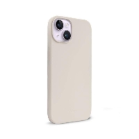 Etui Crong Color Cover do iPhone 14 Plus Silikon Kamienny Beż z Mikrofibrą