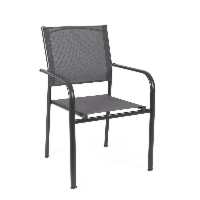 Krzesło ogrodowe MISSOURI antracytowe 55x56.5 stalowe Bizzotto