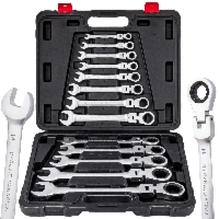 Klucze Płasko Oczkowe z Grzechotką Łamaną 8-32mm 13el FALON-TECH