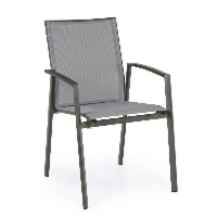 Krzesło ogrodowe CRUISE antracytowe 57x57 aluminiowe Bizzotto
