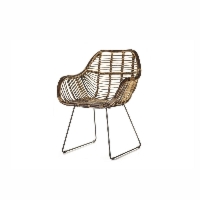 Krzesło na taras z rattanu LAVAL 58x65x88 Vimine naturalne
