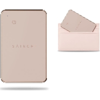 Lokalizator, karta lokalizująca do portfela, Satechi FindAll Wallet z Apple Find My, różowa
