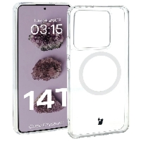 Etui z pierścieniem magnetycznym Bizon Case CrystalO do Xiaomi 14T, przezroczyste