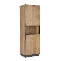 Barek Harold naturalne 60x44x180cm drewno mango i stal Bizzotto