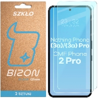 Szkło hartowane Bizon Glass Clear Duo do Nothing Phone (3a) / (3a) Pro / CMF Phone 2 Pro, 2 sztuki