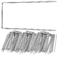 Szpilki do agrowłókniny 15x7 cm metalowe kotwy srebrne 100 szt.