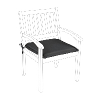 poduszka na krzesło CHARCOAL antracytowa 49x52 wodoodporna olefinowa Bizzotto