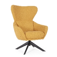 Fotel Hailey musztardowy 75x57x110cm stal, PET, PU Bizzotto