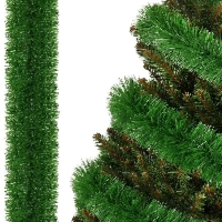 Łańcuch choinkowy 3m zielony, girlanda na choinkę, średnica 10cm