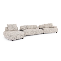 Sofa Iside brązowa 156x178x73cm drewno sosnowe, PET Bizzotto