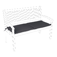 poduszka na ławkę CHARCOAL antracytowa 115x47 wodoodporna olefinowa Bizzotto