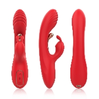 Wibrator Króliczek Crazy Horse Red Three-point Vibration B - Series Joy Czerwony | 100% ORYGINAŁ| DYSKRETNA PRZESYŁKA