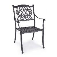 Krzesło ogrodowe IVREA ciemno-szary 65x60 ze stopu aluminium Bizzotto