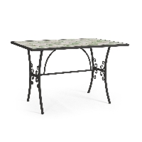Stół ogrodowy LOIRE czarny 120x80 stalowy z blatem ceramicznym Bizzotto