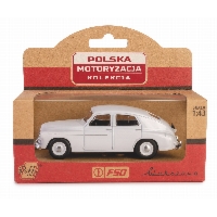 Elegancka Warszawa M-20 1:43 - Biały model die-cast, kolekcja Polska Motoryzacja (K-592)