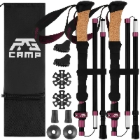 Kijki trekkingowe składane RG CAMP FoldPro Cork burgundy