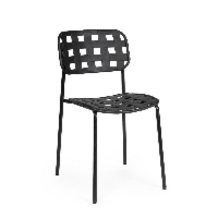 Krzesło ogrodowe CLOVER czarne 52x40 stalowe Bizzotto