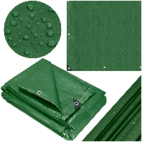 Plandeka 3x3m 120g/m2 gruba płachta ochronna zielona