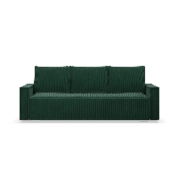 Kanapa rozkładana, sztruks, Union, 220x95x92 cm, butelkowa zieleń
