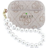 Etui Guess 4G Pearl Strap do AirPods Pro 3, różowe