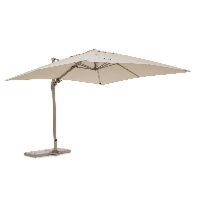 Parasol z nogą boczną SARAGOZZA piaskowy 300x300 aluminiowy Bizzotto