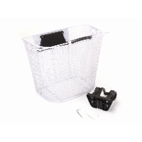 Koszyk na kierownicę HB-026 metalowy - /klip/ biały