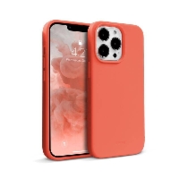 Etui Crong Color Cover do iPhone 13 Pro Silikonowe Koralowe z Mikrofibrą