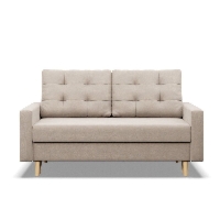 Sofa rozkładana, MILO, velvet, 152x92x92 cm, beżowy