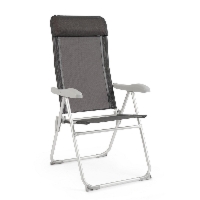 Krzesło kempingowe z wysokim oparciem CAYO antracyt 57x65 z anodowanego aluminium Bizzotto