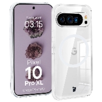 Etui z pierścieniem magnetycznym Bizon Case CrystalO do Google Pixel 10 Pro XL, przezroczyste