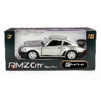 Porsche 930 Turbo 1:32 RMZ City Classics – Srebrny model die-cast z napędem pull-back i otwieranymi drzwiami (K-156)