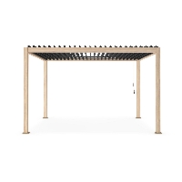 Pergola ogrodowa OCEAN natural 400x300 aluminiowa z efektem drewna Bizzotto