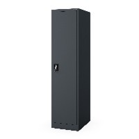Szafa biurowa metalowa na akta, głęboka, antracytowa, 450x1850x600 mm: ALEX D600