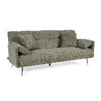 Sofa z funkcją spania Ottawa oliwkowa 200x95x88cm drewno eukaliptusowe Bizzotto