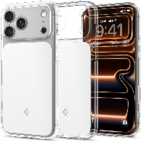 Etui Spigen Ultra Hybrid T Mag (CC) do MagSafe do iPhone 17 Pro, przezroczysto-białe