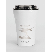 Kubek do kawy wielorazowy Dr.Bacty Apollo 227 ml - Łódź - biały