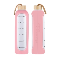Butelka szklana KiCA Hydro Glass 1000 ml - różowa