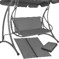 Materiał na siedzisko huśtawki ogrodowej 110 x 90 cm podkład wodoodporny szary