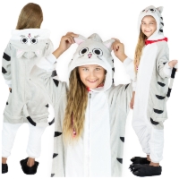 Onesie dziecięce – ciepła piżama / kostium jednoczęściowy Kot