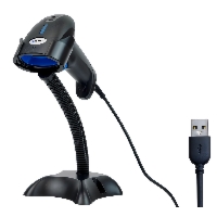 Czytnik kodów kreskowych z podstawką, przewodowy USB, automatyczne skanowanie i odczyt kodów z LCD HD10C